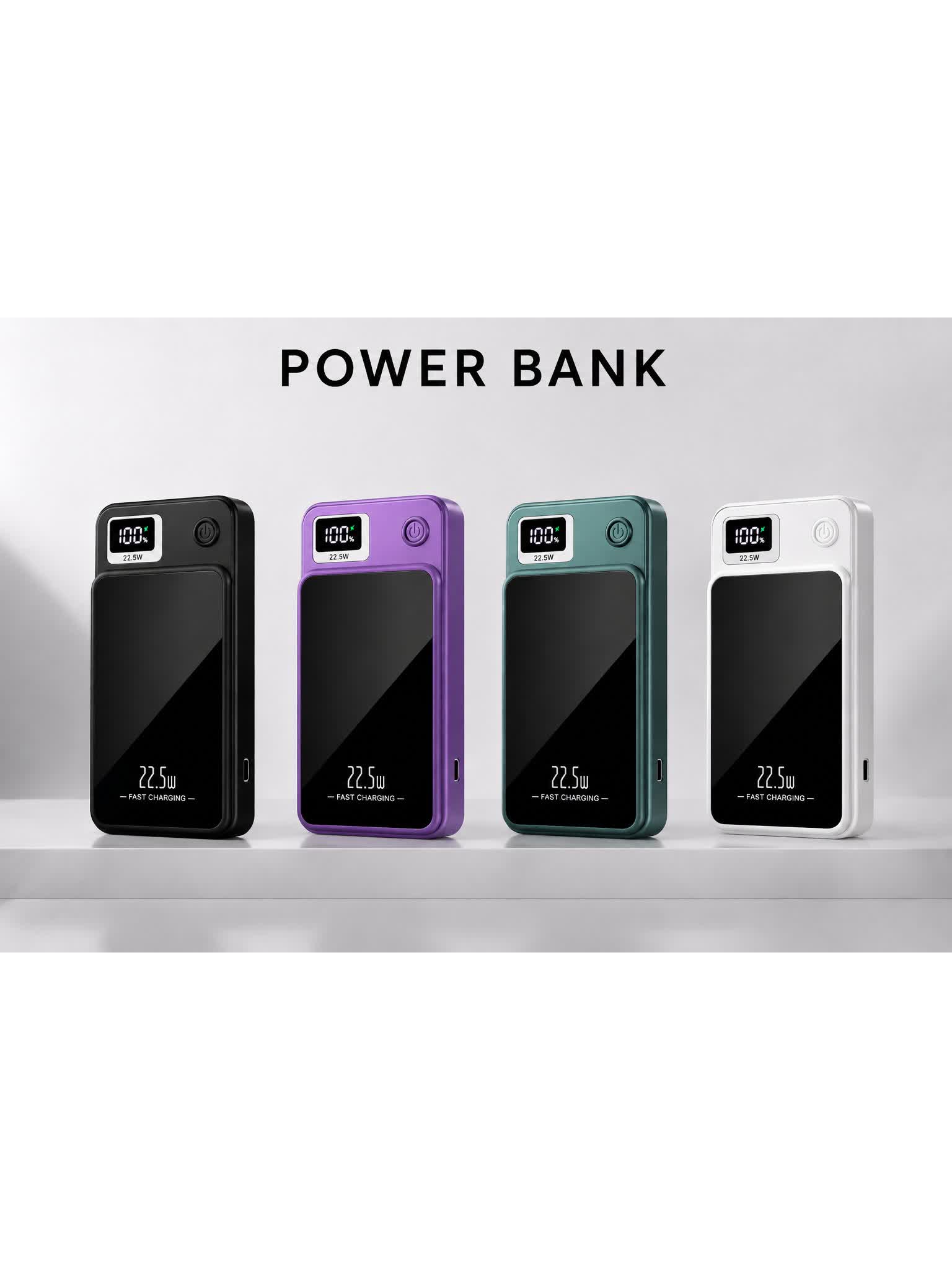 VoltSnap power bank available in Black, Purple, Green and White